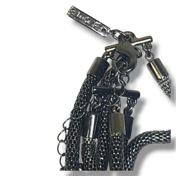 WHBM Multi-strand Snake Chain Crystal Bead Station Necklace 32"-44" - Picture 3 of 11